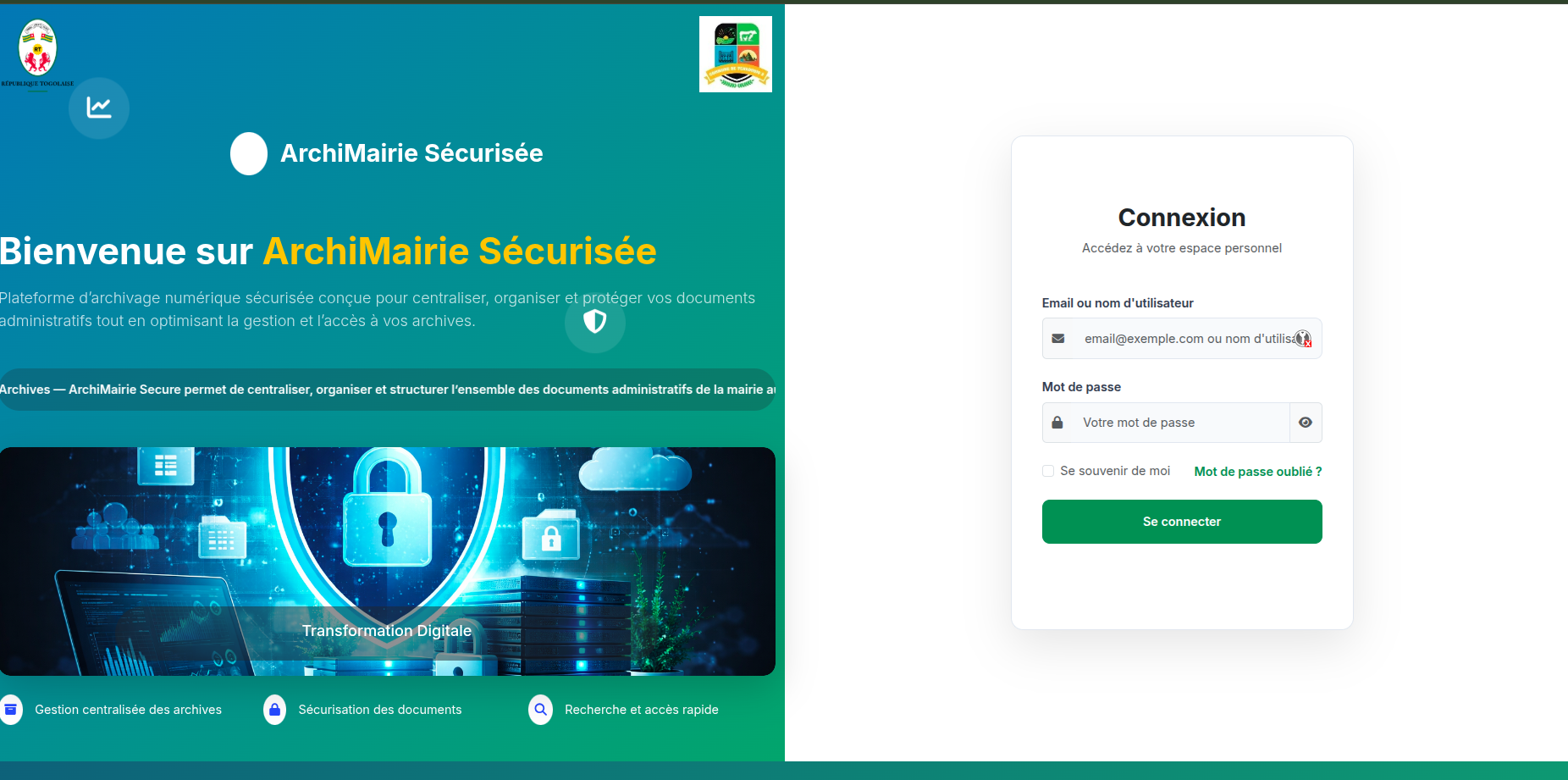 Logiciel de gestion documentaire PAFC — Tchaoudjo 3