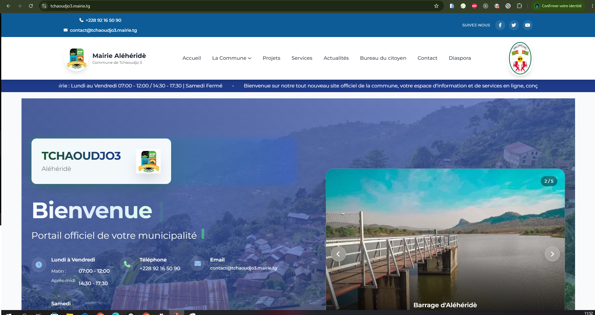 Site web officiel de la commune de Tchaoudjo 3