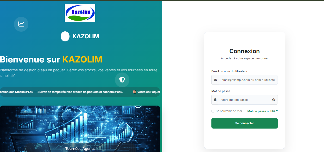 KAZOLIM — Gestion de stock, ventes et tournées