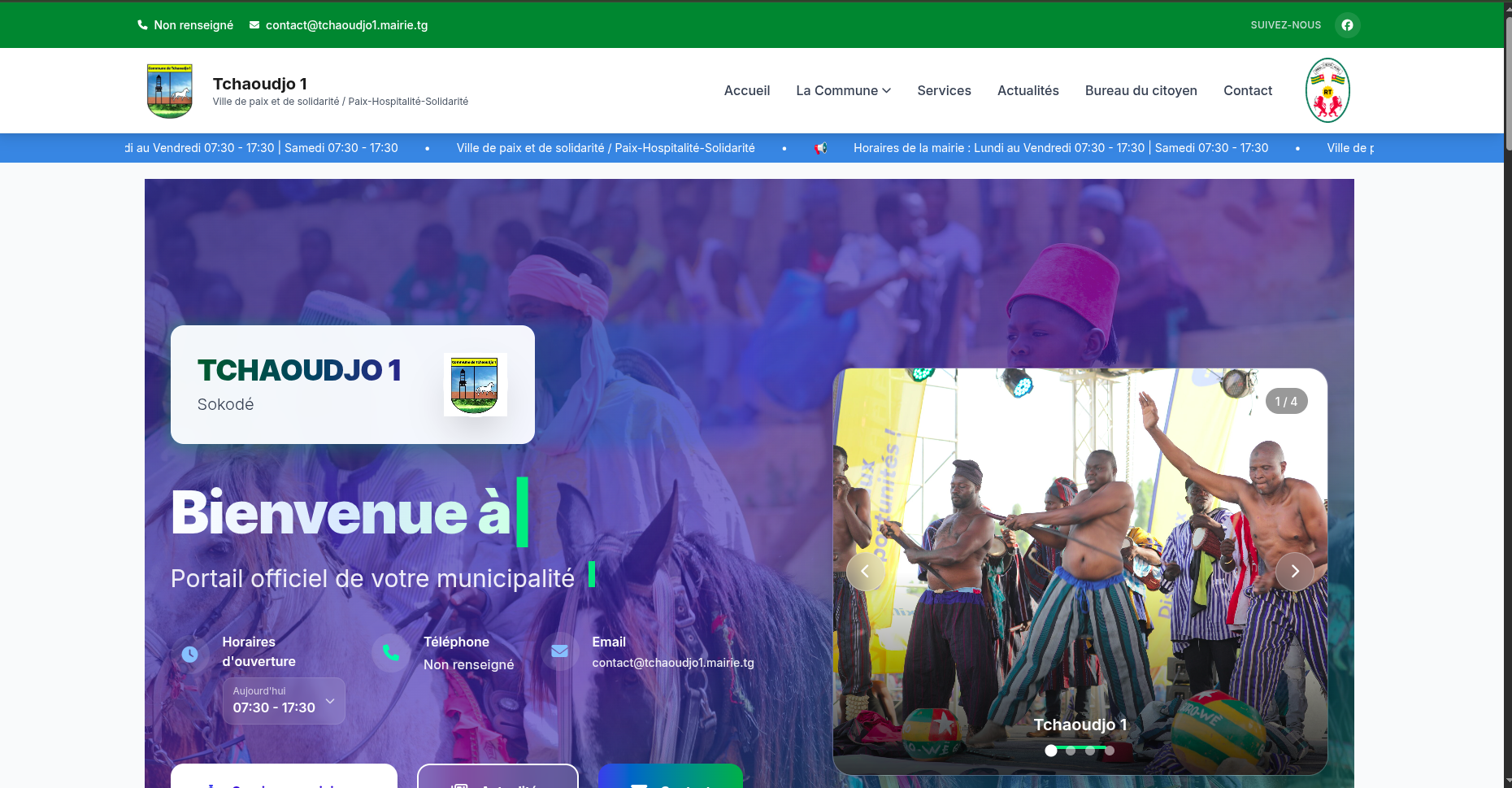 Site web officiel de la commune de Tchaoudjo 1